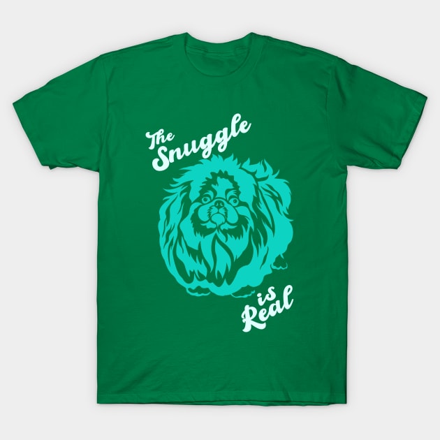 Pekingese The Snuggle Is Real T-Shirt by dhirsch18